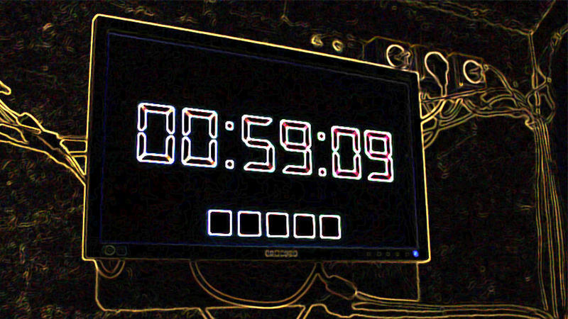 Timer in an escape room that shows an incredible record.